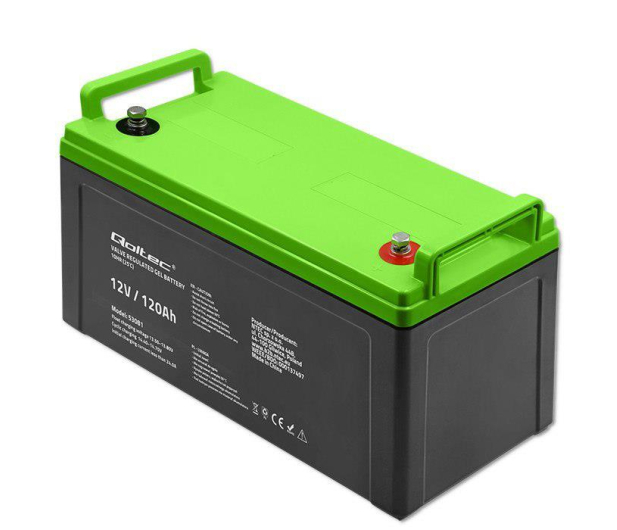 Qoltec Akumulator żelowy | 12V | 120Ah | GEL - 1136796 - zdjęcie 2
